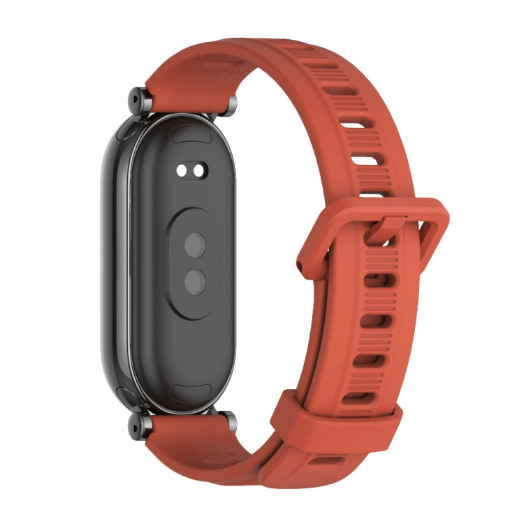 For Xiaomi Smart Band 10 / 9 / 8 Mijobs GT4 Flat Hole Silicone Watch Band(Orange Black) - free shipping - PMc TechLife - Order now!