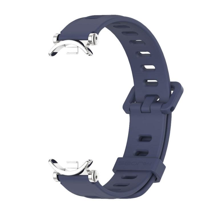 For Xiaomi Smart Band 10 / 9 / 8 Mijobs GT4 Flat Hole Silicone Watch Band(Midnight Blue Silver) - free shipping - PMc TechLife - Order now!