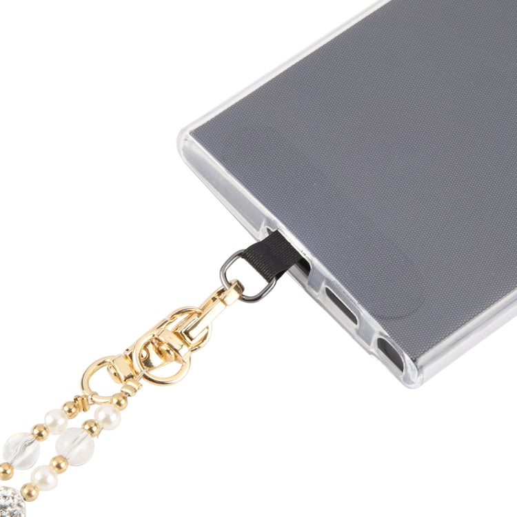 Mobile Phone Anti-lost Long Chain Flash Diamond Pearl Crossbody Lanyard(Green) - Lanyards & Wrist Straps by PMc TechLife | Online Shopping South Africa | PMc TechLife | Buy Now Pay Later Mobicred