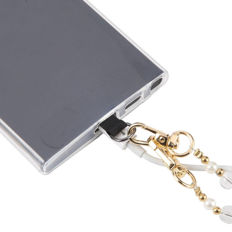 Mobile Phone Anti-lost Long Chain Flash Diamond Pearl Crossbody Lanyard(Black) - Lanyards & Wrist Straps by PMc TechLife | Online Shopping South Africa | PMc TechLife | Buy Now Pay Later Mobicred