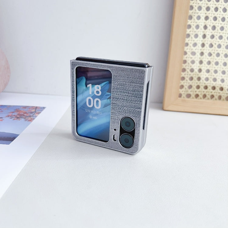 For OPPO Find N2 Flip Illusory Color Leather Texture PC Phone Case(Blue) - Find N2 Flip Cases by PMC TechLife | Online Shopping South Africa | PMC TechLife | Buy Now Pay Later Mobicred