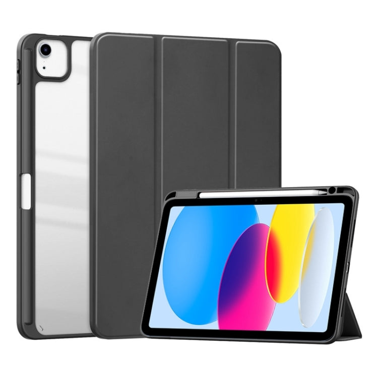 For iPad 2025 / 2022 ZGA Tri-Fold Voltage Smart Leather Tablet Case(Black) - free shipping - PMc TechLife - Order now!