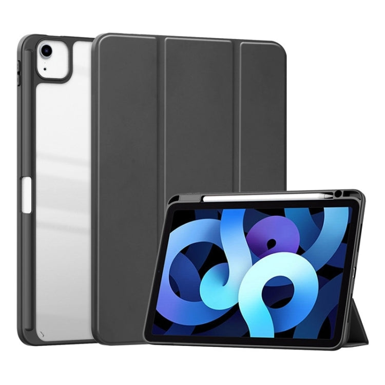 For iPad Air 10.9 2022 / 2020 ZGA Tri-Fold Voltage Smart Leather Tablet Case(Black) - free shipping - PMc TechLife - Order now!