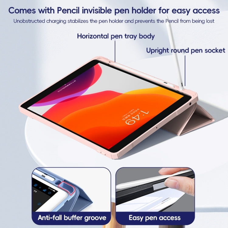 For iPad 2025 / 2022 ZGA Tri-Fold Voltage Smart Leather Tablet Case(Pink) - free shipping - PMc TechLife - Order now!