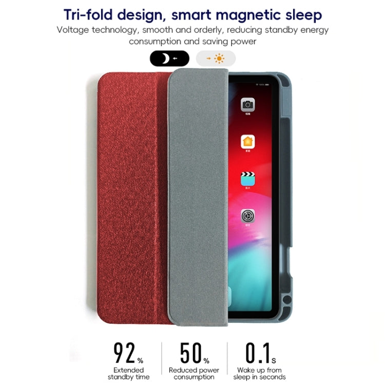 For iPad Pro 11 2022 / 2021 / 2020 ZGA Tri-Fold Voltage Smart Leather Tablet Case(Red) - free shipping - PMc TechLife - Order now!