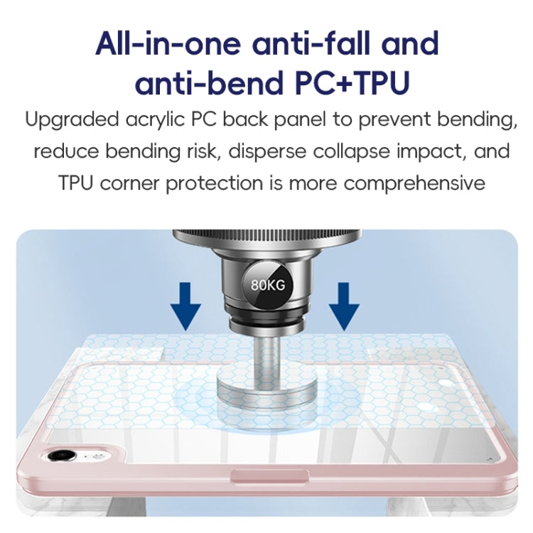 For iPad 2025 / 2022 ZGA Tri-Fold 360 Rotation Smart Leather Tablet Case(Pink) - free shipping - PMc TechLife - Order now!