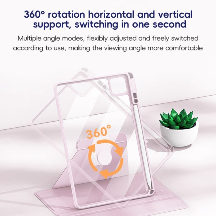 For iPad mini 6 / mini 2024 ZGA Tri-Fold 360 Rotation Smart Leather Tablet Case(Blue) - free shipping - PMc TechLife - Order now!