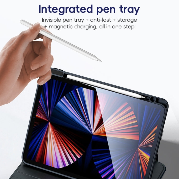 For iPad Air 10.9 2022 / 2020 ZGA Tri-Fold 360 Rotation Smart Leather Tablet Case(Black) - free shipping - PMc TechLife - Order now!