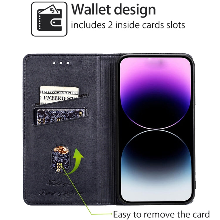 For Motorola Moto G Play 4G 2024 Cow Texture Magnetic Leather Phone Case(Black) - Motorola Cases by PMC Jewellery | Online Shopping South Africa | PMC Jewellery | Buy Now Pay Later Mobicred