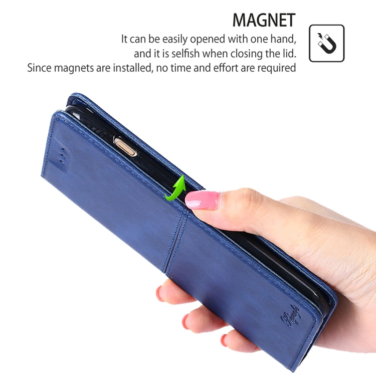 For Motorola Moto G Play 4G 2024 Cow Texture Magnetic Leather Phone Case(Blue) - Motorola Cases by PMC Jewellery | Online Shopping South Africa | PMC Jewellery | Buy Now Pay Later Mobicred