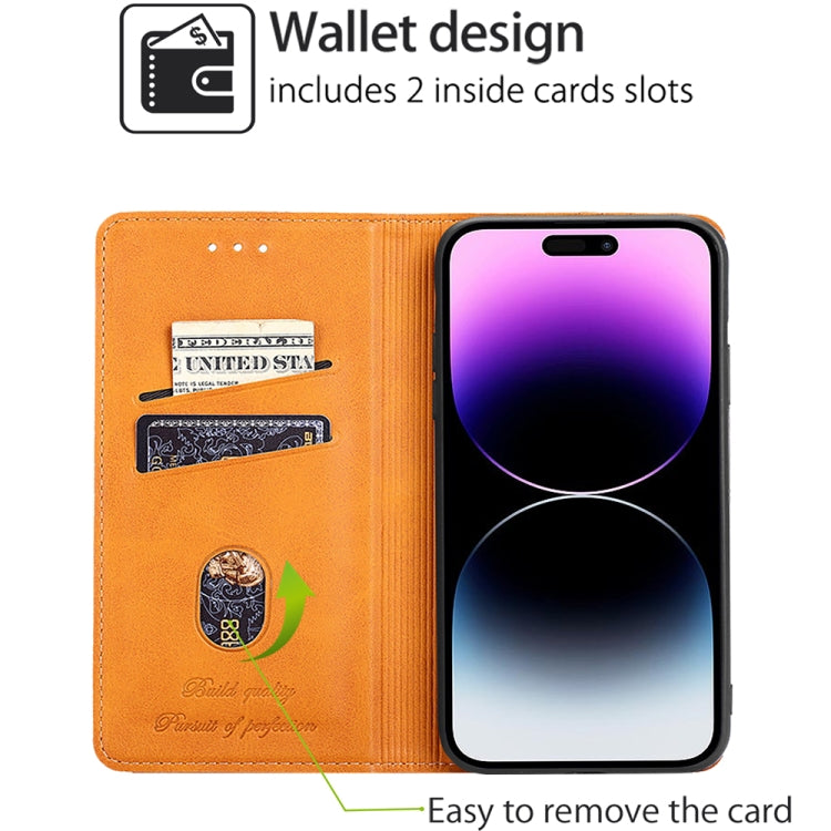 For Motorola Moto G Play 4G 2024 Cow Texture Magnetic Leather Phone Case(Light Brown) - Motorola Cases by PMC Jewellery | Online Shopping South Africa | PMC Jewellery | Buy Now Pay Later Mobicred