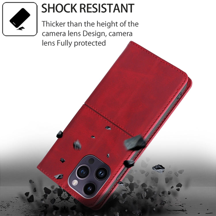 For Motorola Moto G Play 4G 2024 Cow Texture Magnetic Leather Phone Case(Red) - Motorola Cases by PMC Jewellery | Online Shopping South Africa | PMC Jewellery | Buy Now Pay Later Mobicred