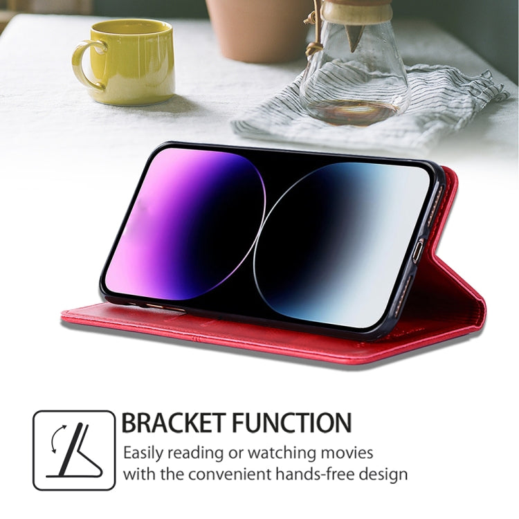 For Motorola Moto G Play 4G 2024 Cow Texture Magnetic Leather Phone Case(Red) - Motorola Cases by PMC Jewellery | Online Shopping South Africa | PMC Jewellery | Buy Now Pay Later Mobicred