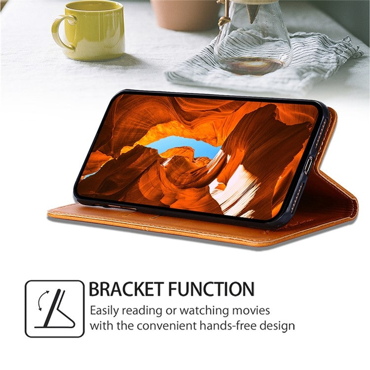 For Motorola Edge 5G 2024 Cow Texture Magnetic Leather Phone Case(Light Brown) - Motorola Cases by PMC Jewellery | Online Shopping South Africa | PMC Jewellery | Buy Now Pay Later Mobicred