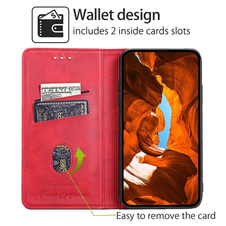 For Motorola Edge 5G 2024 Cow Texture Magnetic Leather Phone Case(Red) - Motorola Cases by PMC Jewellery | Online Shopping South Africa | PMC Jewellery | Buy Now Pay Later Mobicred