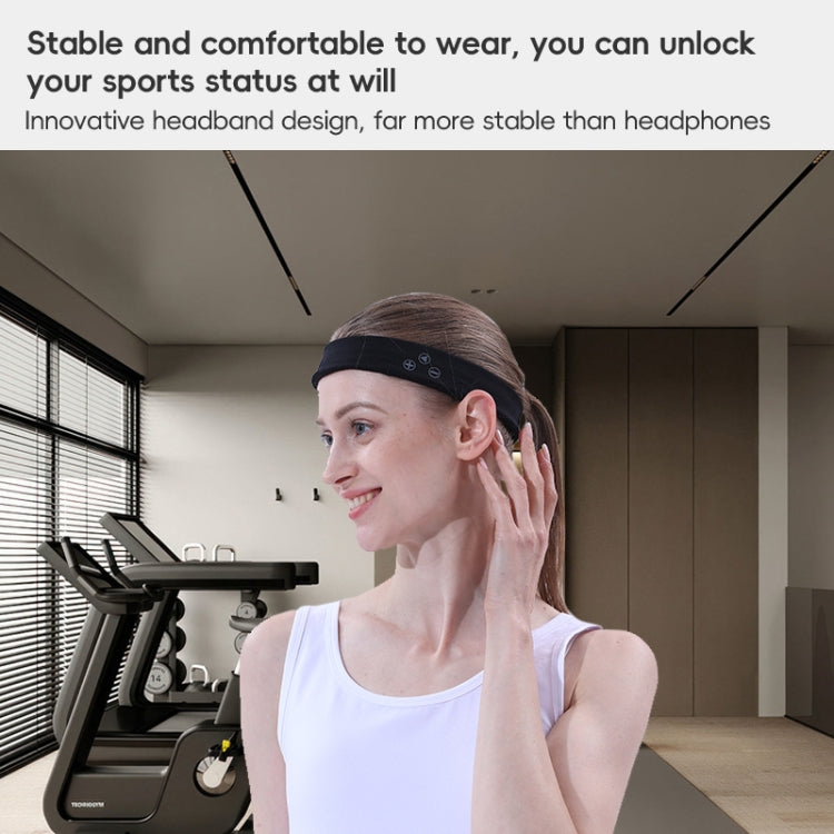 Mucro B01 Turban Style Wireless Bluetooth Headset Sports Headband(Black) - Smart Hats by Mucro | Online Shopping South Africa | PMC TechLife | Buy Now Pay Later Mobicred