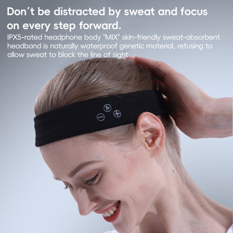 Mucro B01 Turban Style Wireless Bluetooth Headset Sports Headband(Black) - Smart Hats by Mucro | Online Shopping South Africa | PMC TechLife | Buy Now Pay Later Mobicred