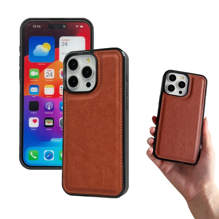 For iPhone 16 Pro Multifunctional 7-Cards Wallet Leather Phone Case(Brown) - iPhone 16 Pro Cases by PMC Jewellery | Online Shopping South Africa | PMC Jewellery | Buy Now Pay Later Mobicred