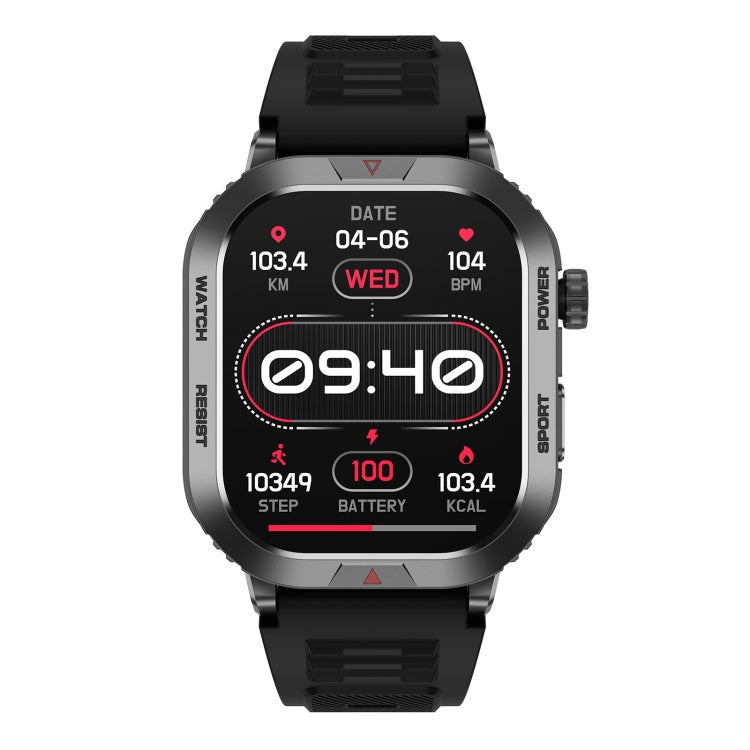 ZW66 2.01 inch BT5.1 Fitness Wellness Smart Watch, Support Bluetooth Call / Sleep / Blood Oxygen / Heart Rate / Blood Pressure Health Monitor(Black) - Android Watch by PMC TechLife | Online Shopping South Africa | PMC TechLife | Buy Now Pay Later Mobicred