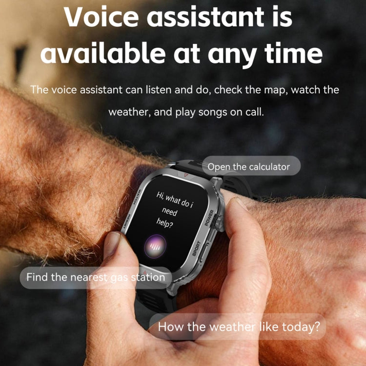 ZW66 2.01 inch BT5.1 Fitness Wellness Smart Watch, Support Bluetooth Call / Sleep / Blood Oxygen / Heart Rate / Blood Pressure Health Monitor(Black) - Android Watch by PMC TechLife | Online Shopping South Africa | PMC TechLife | Buy Now Pay Later Mobicred