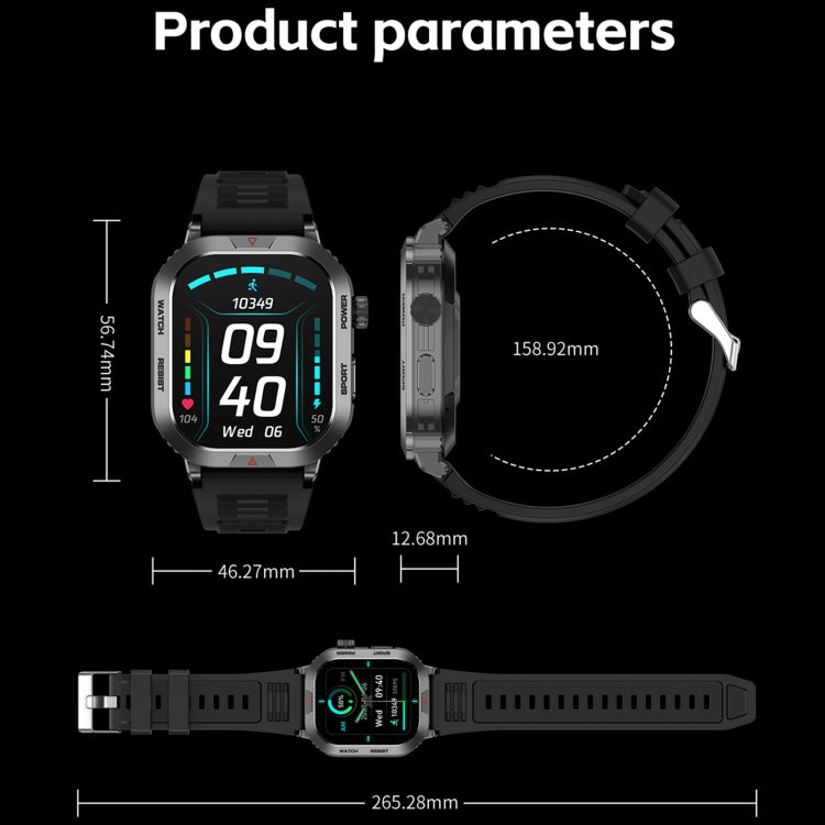 ZW66 2.01 inch BT5.1 Fitness Wellness Smart Watch, Support Bluetooth Call / Sleep / Blood Oxygen / Heart Rate / Blood Pressure Health Monitor(Silver) - Android Watch by PMC TechLife | Online Shopping South Africa | PMC TechLife | Buy Now Pay Later Mobicred
