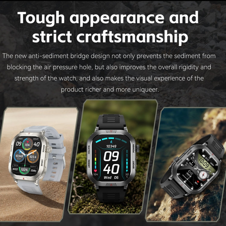 ZW66 2.01 inch BT5.1 Fitness Wellness Smart Watch, Support Bluetooth Call / Sleep / Blood Oxygen / Heart Rate / Blood Pressure Health Monitor(Silver) - Android Watch by PMC TechLife | Online Shopping South Africa | PMC TechLife | Buy Now Pay Later Mobicred