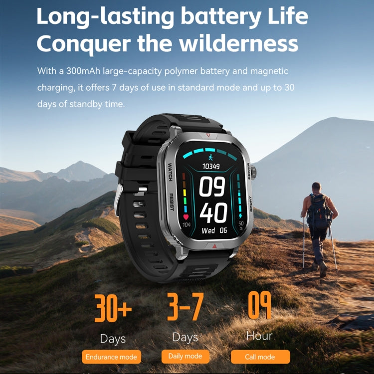 ZW66 2.01 inch BT5.1 Fitness Wellness Smart Watch, Support Bluetooth Call / Sleep / Blood Oxygen / Heart Rate / Blood Pressure Health Monitor(Black) - Android Watch by PMC TechLife | Online Shopping South Africa | PMC TechLife | Buy Now Pay Later Mobicred
