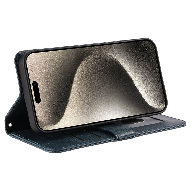 For iPhone 16 Pro Simple 6-Card Wallet Leather Phone Case(Navy Blue) - iPhone 16 Pro Cases by PMC TechLife | Online Shopping South Africa | PMC TechLife | Buy Now Pay Later Mobicred