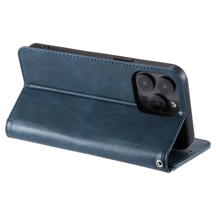 For iPhone 16 Pro Simple 6-Card Wallet Leather Phone Case(Navy Blue) - iPhone 16 Pro Cases by PMC TechLife | Online Shopping South Africa | PMC TechLife | Buy Now Pay Later Mobicred