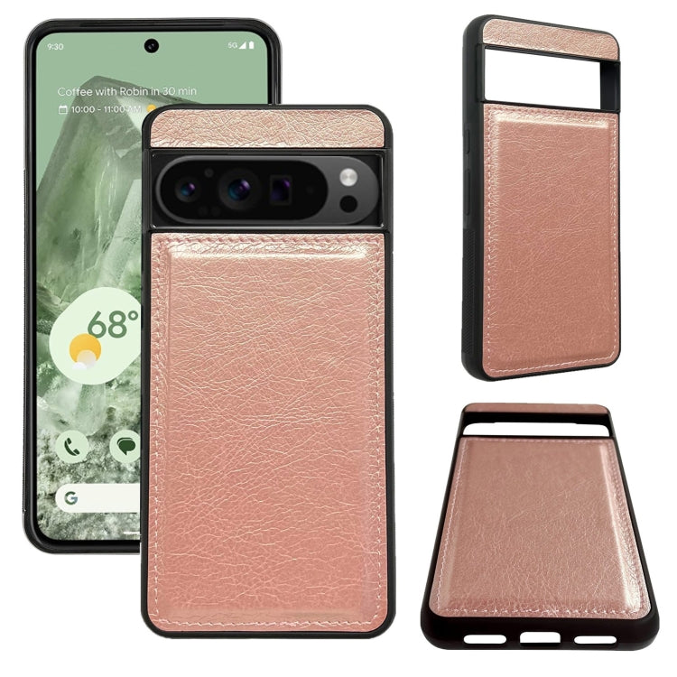 For Google Pixel 9 Pro XL Cowhide Texture Back Cover Phone Case(Rose Gold) - free shipping - PMC TechLife - Order now!