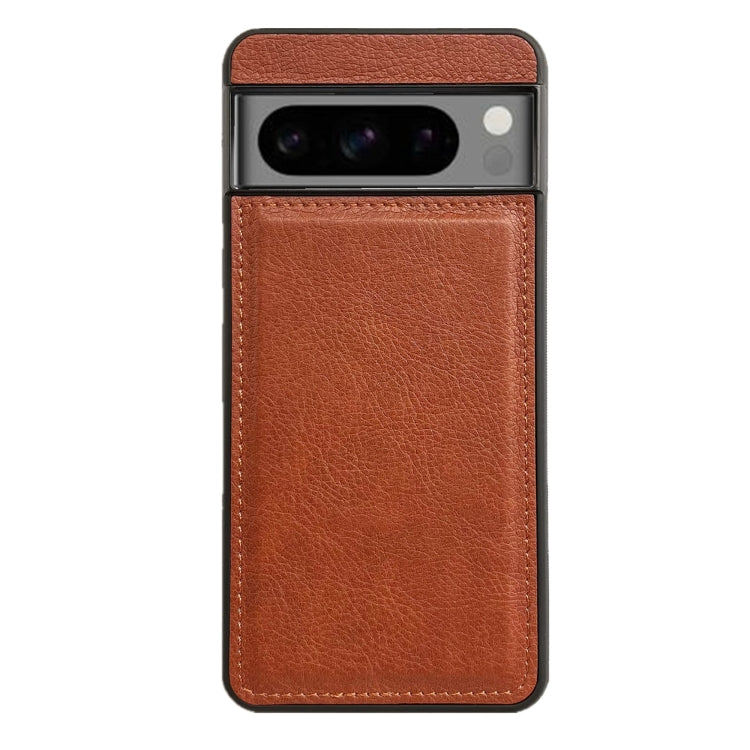 For Google Pixel 9 Pro XL Cowhide Texture Back Cover Phone Case(Brown) - Google Cases by PMC TechLife | Online Shopping South Africa | PMC TechLife | Buy Now Pay Later Mobicred