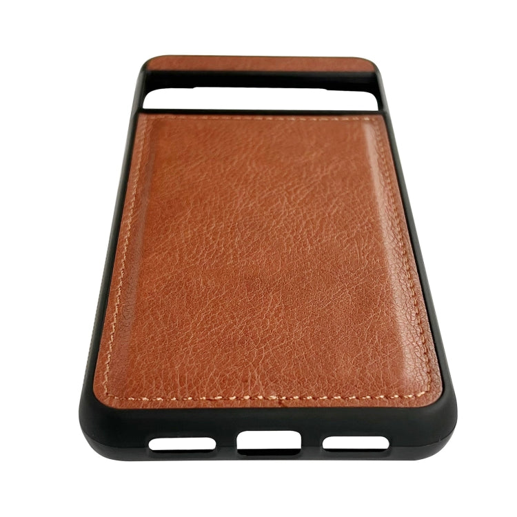 For Google Pixel 9 Pro XL Cowhide Texture Back Cover Phone Case(Brown) - Google Cases by PMC TechLife | Online Shopping South Africa | PMC TechLife | Buy Now Pay Later Mobicred