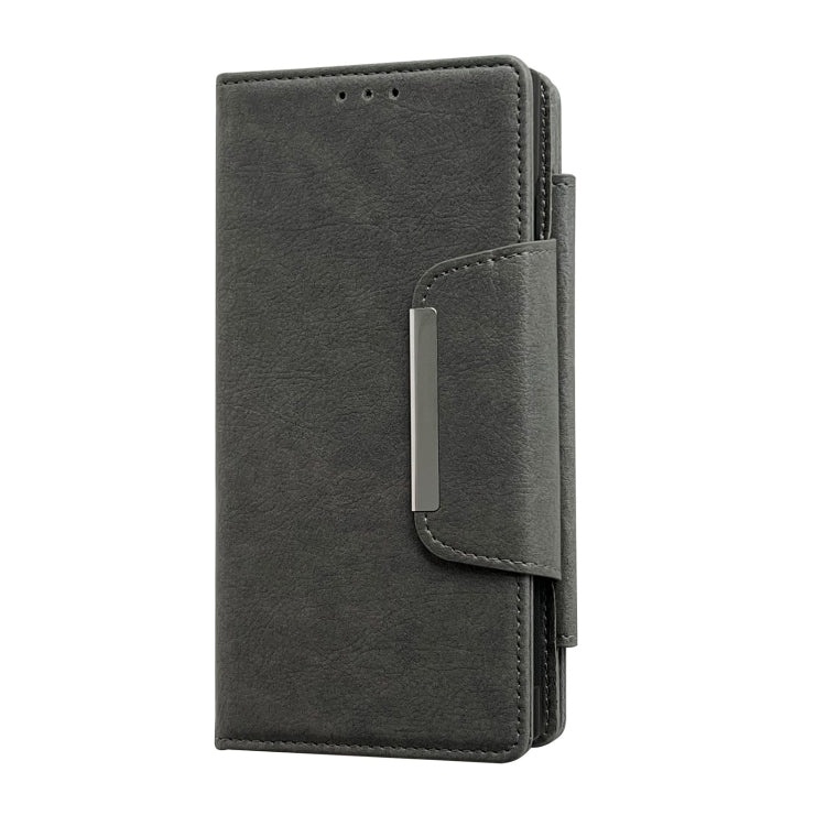 For Google Pixel 9 Pro XL Multifunctional 7-Card Wallet Leather Phone Case(Grey) - Google Cases by PMC TechLife | Online Shopping South Africa | PMC TechLife | Buy Now Pay Later Mobicred