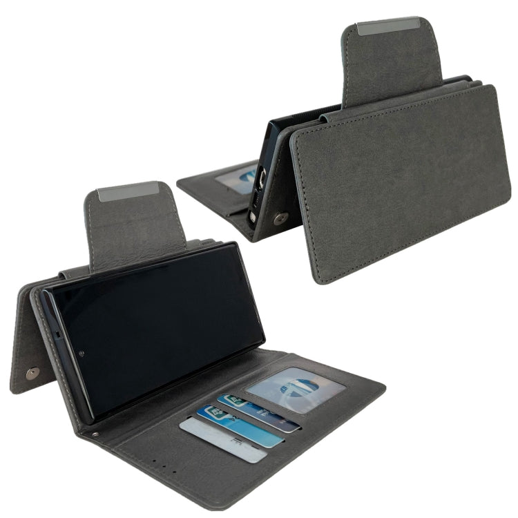 For Google Pixel 9 / Pixel 9 Pro Multifunctional 7-Card Wallet Leather Phone Case(Grey) - Google Cases by PMC TechLife | Online Shopping South Africa | PMC TechLife | Buy Now Pay Later Mobicred