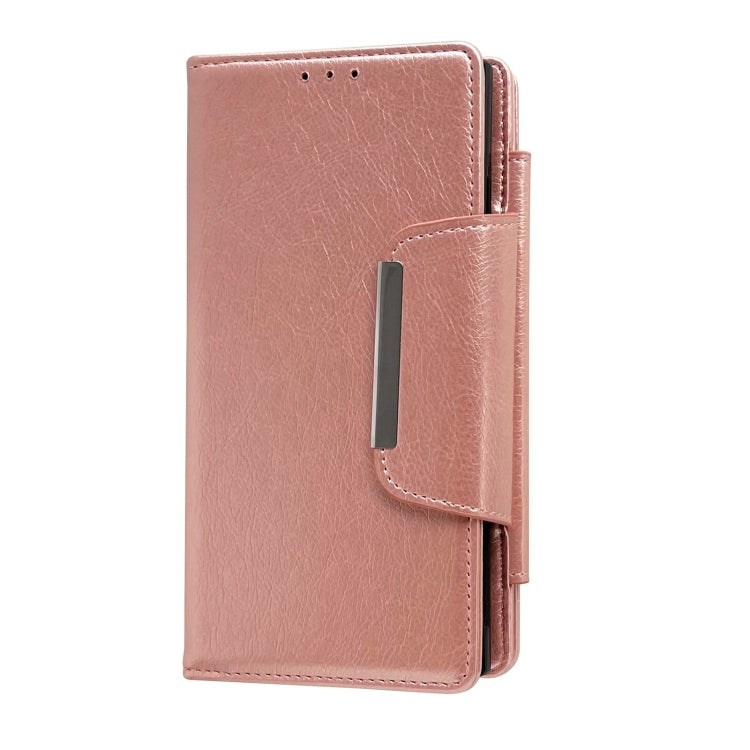 For Google Pixel 9 / Pixel 9 Pro Multifunctional 7-Card Wallet Leather Phone Case(Rose Gold) - Google Cases by PMC TechLife | Online Shopping South Africa | PMC TechLife | Buy Now Pay Later Mobicred