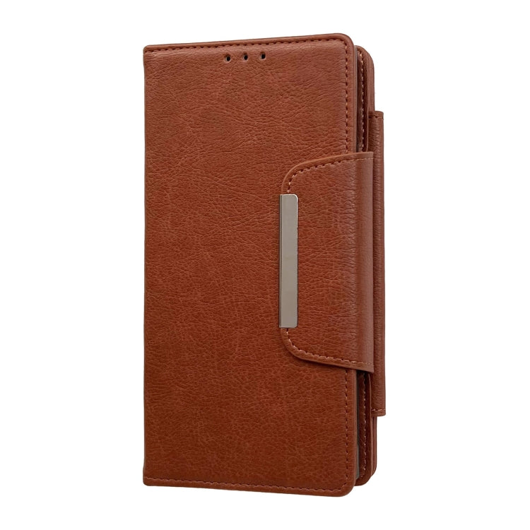 For Google Pixel 9 / Pixel 9 Pro Multifunctional 7-Card Wallet Leather Phone Case(Brown) - Google Cases by PMC TechLife | Online Shopping South Africa | PMC TechLife | Buy Now Pay Later Mobicred