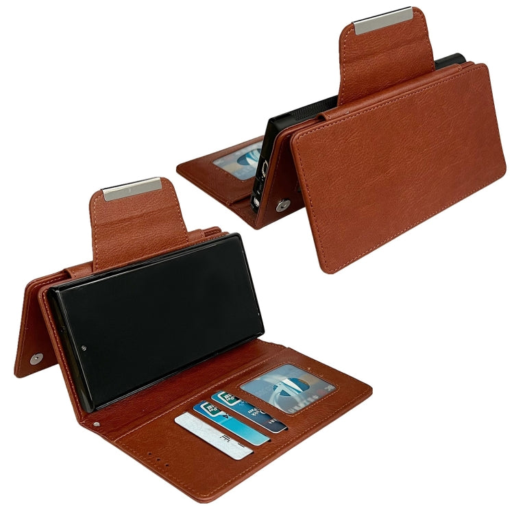 For Google Pixel 9 / Pixel 9 Pro Multifunctional 7-Card Wallet Leather Phone Case(Brown) - Google Cases by PMC TechLife | Online Shopping South Africa | PMC TechLife | Buy Now Pay Later Mobicred