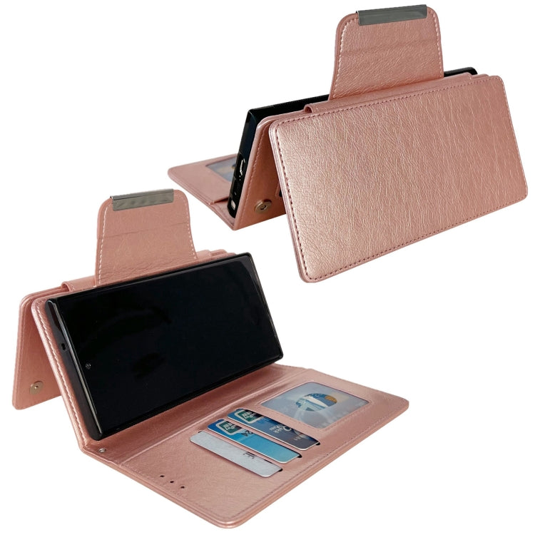 For Google Pixel 6a Multifunctional 7-Card Wallet Leather Phone Case(Rose Gold) - Google Cases by PMC TechLife | Online Shopping South Africa | PMC TechLife | Buy Now Pay Later Mobicred