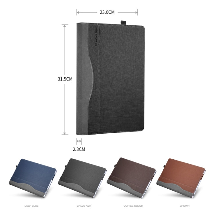 For Microsoft Surface Laptop 6 15 inch Laptop PU Leather Protective Case(Deep Blue) - Others by PMC TechLife | Online Shopping South Africa | PMC TechLife | Buy Now Pay Later Mobicred