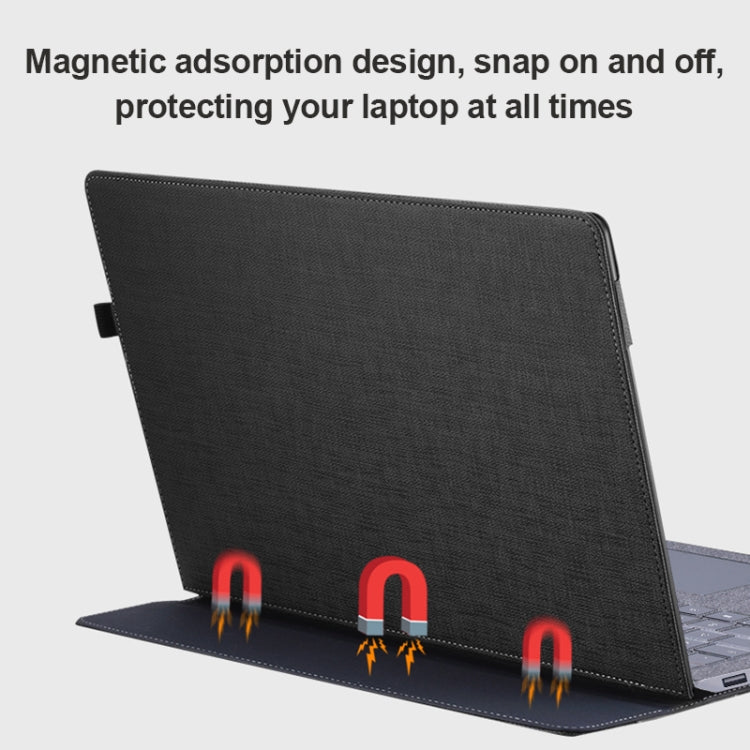 For Microsoft Surface Laptop 6 15 inch Laptop PU Leather Protective Case(Deep Blue) - Others by PMC TechLife | Online Shopping South Africa | PMC TechLife | Buy Now Pay Later Mobicred