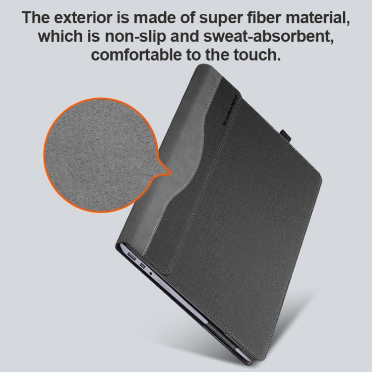For Microsoft Surface Laptop 6 13.5 inch Laptop PU Leather Protective Case(Space Ash) - Others by PMC TechLife | Online Shopping South Africa | PMC TechLife | Buy Now Pay Later Mobicred