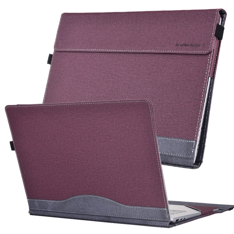 For Lenovo ThinkPad X1 Yoga Gen 5 Cloth Texture Laptop Leather Protective Case(Wine Red) - free shipping - PMC Jewellery - Order now!
