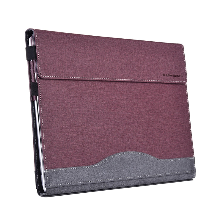 For Lenovo ThinkPad X1 Yoga Gen 5 Cloth Texture Laptop Leather Protective Case(Wine Red) - free shipping - PMC Jewellery - Order now!