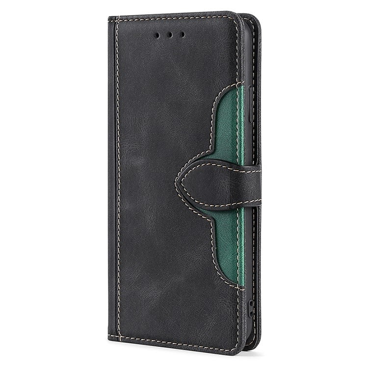 For Motorola Moto G Play 4G 2024 Skin Feel Magnetic Buckle Leather Phone Case(Black) - Motorola Cases by PMC Jewellery | Online Shopping South Africa | PMC Jewellery | Buy Now Pay Later Mobicred