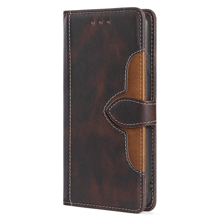 For Motorola Moto G Play 4G 2024 Skin Feel Magnetic Buckle Leather Phone Case(Brown) - Motorola Cases by PMC Jewellery | Online Shopping South Africa | PMC Jewellery | Buy Now Pay Later Mobicred