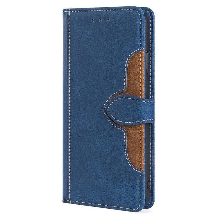 For Motorola Moto G Play 4G 2024 Skin Feel Magnetic Buckle Leather Phone Case(Blue) - Motorola Cases by PMC Jewellery | Online Shopping South Africa | PMC Jewellery | Buy Now Pay Later Mobicred
