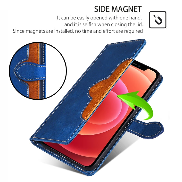 For Motorola Moto G Play 4G 2024 Skin Feel Magnetic Buckle Leather Phone Case(Blue) - Motorola Cases by PMC Jewellery | Online Shopping South Africa | PMC Jewellery | Buy Now Pay Later Mobicred