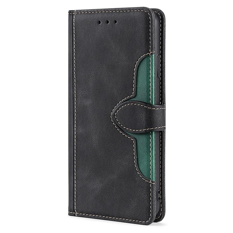 For Motorola Edge 5G 2024 Skin Feel Magnetic Buckle Leather Phone Case(Black) - Motorola Cases by PMC Jewellery | Online Shopping South Africa | PMC Jewellery | Buy Now Pay Later Mobicred