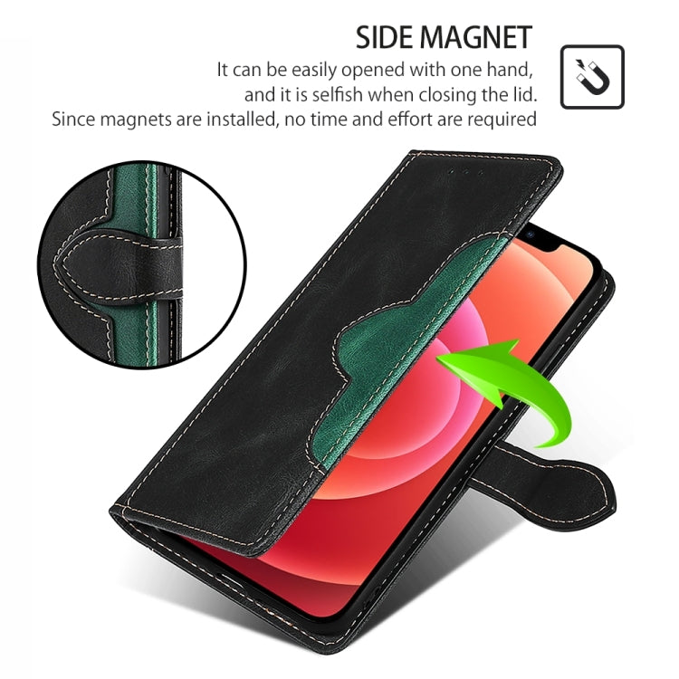 For Motorola Edge 5G 2024 Skin Feel Magnetic Buckle Leather Phone Case(Black) - Motorola Cases by PMC Jewellery | Online Shopping South Africa | PMC Jewellery | Buy Now Pay Later Mobicred