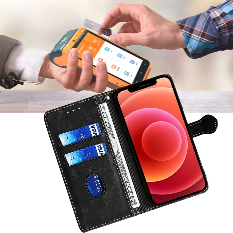 For Motorola Edge 5G 2024 Skin Feel Magnetic Buckle Leather Phone Case(Black) - Motorola Cases by PMC Jewellery | Online Shopping South Africa | PMC Jewellery | Buy Now Pay Later Mobicred